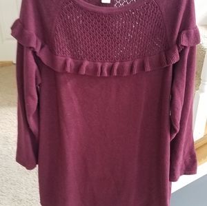 Style & Co burgundy sweater